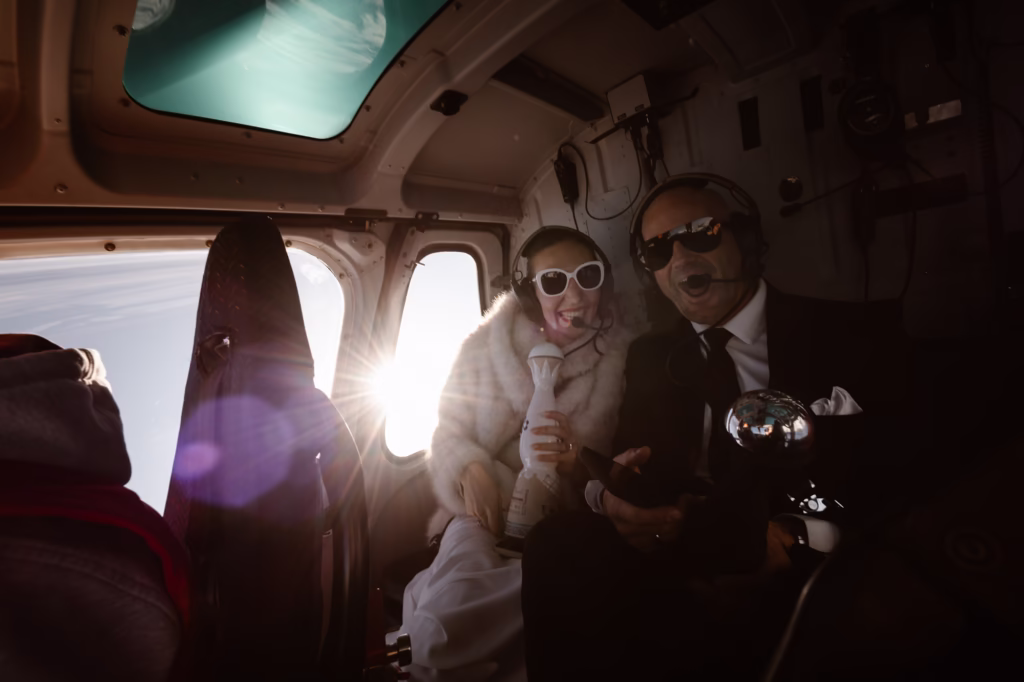 helicopter wedding